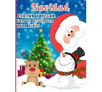 Navidad Cortar y pegar Libro de actividades para niños: Divertido libro de destrezas de tijera para las vacaciones que incluye rompecabezas de imágenes ocultas, contar, colorear y mucho más