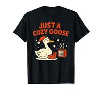 Navidad Cozy Goose Just A Cozy Goose Santa Camiseta
