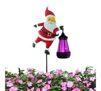 Navidad de exterior | Decoración lámpara de pie Papá Noel - de energía solar para jardín con sendero , , patio, paisaje, granja