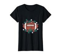 Navidad de fútbol Americano Camiseta gráfica económica, Mujer, Negro, M