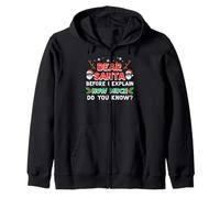 Navidad Dear Santa Before I Explain Funny Xmas Mujeres Hombres Sudadera con Capucha