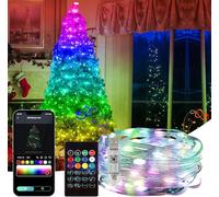 Navidad Decoración Luces, GuKKK 10 m 100 LED Guirnalda Luces RGB, Sincronización con Música, USB árbol de Navidad LED cadena de Luces con Smart Bluetooth App Control, Decoración Interior