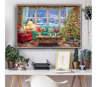 Navidad Diamond Painting Adultos Casas Diamond Painting Kit Completo, DIY 5D Manualidades Niños kit Punto de Cruz Cristal Pintura De Diamante Pintar por Numeros Para Home Decoration 80x100cm 0M-1317