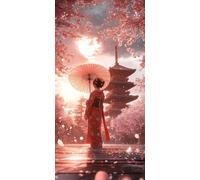 Navidad Diamond Painting FantasíA Diamond Painting Adultos Punto de Cruz Kit Completo DIY Pintura de Diamante Bordado Manualidades Niños Embroidery Kit, para Decoracion Navidad 30x90cm J - 406