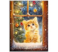 Navidad Diamond Painting Gato Diamond Painting adultos 70x90cm ,Pintar Por Numeros Adultos Manualidades ,Bordado Kit Completo Cuadro Diamantes ,Dibujos Con Diamantes Art ,Decoracin del Hogar C-Q221