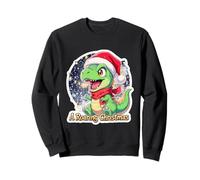 Navidad Dino T-Rex Dragón Desea Roaring Christmas Sudadera