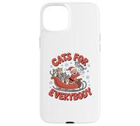 Navidad Divertida con Gatos para Todos, Trineo de Papá Noel, Amante de los Gatos Carcasa para iPhone 15 Plus
