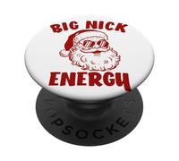 Navidad Divertida de Santa Claus Big Nick Energy PopSockets PopGrip Adhesivo