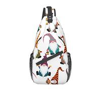 Navidad Divertidos gnomos ovejas Alta Capacidad de Almacenamiento Pecho Bolsa Diagonal Sling Mochila Bandolera Bandolera para Hombres y Mujeres