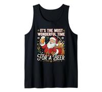 Navidad, el Momento más Maravilloso para una Cerveza, Divertida Navidad de Papá Noel Camiseta sin Mangas