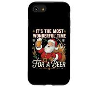Navidad, el Momento más Maravilloso para una Cerveza, Divertida Navidad de Papá Noel Carcasa para iPhone SE (2020) / 7/8