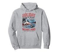 Navidad en el Parque Nacional Acadia - Vacaciones Familiares Acadia Sudadera con Capucha