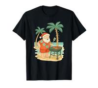 Navidad en julio, Papá Noel hawaiano, hamburguesas a la parrilla Camiseta