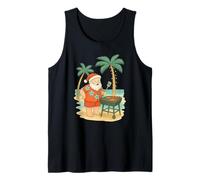 Navidad en julio, Papá Noel hawaiano, hamburguesas a la parrilla Camiseta sin Mangas