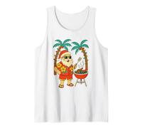 Navidad en julio, Papá Noel hawaiano, hamburguesas a la parrilla Camiseta sin Mangas