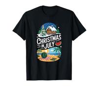 Navidad En Julio Playa Sandía Verano Camiseta