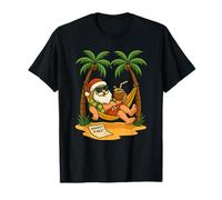 Navidad en julio, Santa Beach Tropical Holiday Summer Fun Camiseta