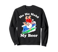 Navidad en julio Santa Hawaiian Surfing, Ho Ho Hold My Beer Sudadera