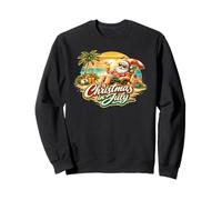 Navidad en Julio Santa Tropical Beach Sunset Escena Sudadera