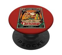 Navidad en Julio Vamos a Fiesta Santa Rudolph en la Playa PopSockets PopGrip Adhesivo