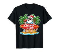 Navidad En Julio Verano Playa Hawaii Santa USA Camiseta