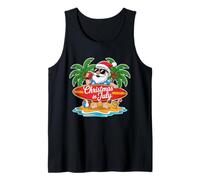 Navidad En Julio Verano Playa Hawaii Santa USA Camiseta sin Mangas
