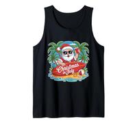 Navidad En Julio Verano Playa Hawaii Santa USA Hombres Mujeres Camiseta sin Mangas