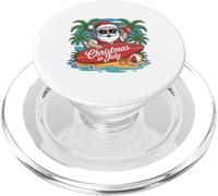 Navidad En Julio Verano Playa Hawaii Santa USA Hombres Mujeres PopSockets PopGrip para MagSafe