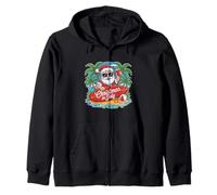Navidad En Julio Verano Playa Hawaii Santa USA Hombres Mujeres Sudadera con Capucha