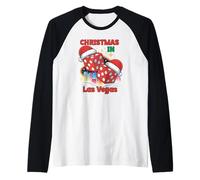 Navidad en Las Vegas Holiday Vibes Camiseta Manga Raglan