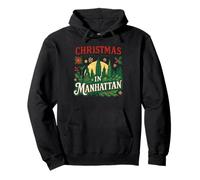 Navidad en Manhattan Vacaciones Viaje Turístico Souvenir Sudadera con Capucha
