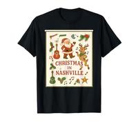 Navidad en Nashville Vacaciones Viaje Turístico Souvenir Camiseta