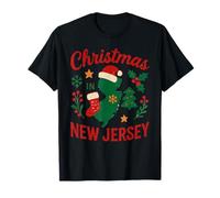 Navidad en Nueva Jersey Vacaciones Viaje Turístico Souvenir Camiseta