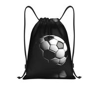 Navidad enanos caprichosos impresión bolsas con cordón bolsa deporte gimnasio bolsa bolsa cordón bolsa compras cadena bolsa, I Like Soccer, M
