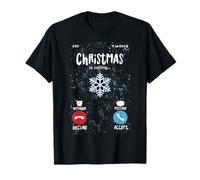 Navidad está Llamando a la Llamada entrante Design Snowflakes Strat Camiseta