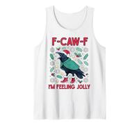Navidad F-Caw-F Cuervo Me Siento Jolly Camiseta sin Mangas