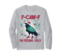 Navidad F-Caw-F Cuervo Me Siento Jolly Manga Larga