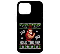 Navidad Feo suéter Fitness ho ho Hold The Rep Navidad Carcasa para iPhone 16 Pro MAX
