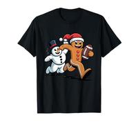 Navidad Fútbol Americano Hombre Pan de Jengibre Muñeco de Nieve Niños Hombres Camiseta