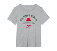 Navidad Gilmore Girls Stars Hollow Camiseta, Mujer Tallas Grandes, Gris Jaspeado, 4XL Grande