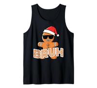 Navidad Gingerbread Man Bruh Funny Xmas Meme Hombres Mujeres Niño Camiseta sin Mangas