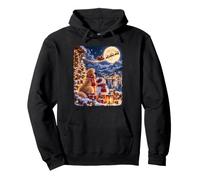 Navidad Golden Retriever Perro y muñeco de Nieve Papá Noel Trineo niños Sudadera con Capucha
