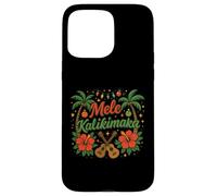 Navidad Hawaiana Mele Kalikimaka Ukelele Palm Tree Holiday Carcasa para iPhone 15 Pro MAX