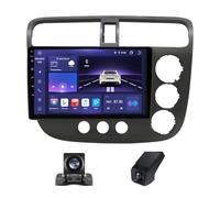 【Navidad】 HYNMSM Estéreo para Auto con Pantalla táctil de 9" con CarPlay inalámbrico y Android Auto, Android 13.0 para Honda Civic 7 LHD RHD 2000-2006, Radio con GPS, Bluetooth, Control de Voz, FM