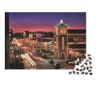 Navidad Iluminada Ciudad Rompecabezas De 1000 Piezas Cartón Extra Grueso Desarrollo Cognitivo Y Rehabilitación Ocio Diario 38x26cm/1000pcs