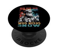 Navidad Julio Ho Who Needs Snow Santa Beach Summer Vacation PopSockets PopGrip Adhesivo