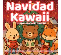 Navidad Kawaii - Libro para Colorear con 50 Páginas de Animales Adorables y Escenas de Invierno | Para Niños, Jóvenes y Adultos: Un regalo navideño creativo y relajante para toda la familia