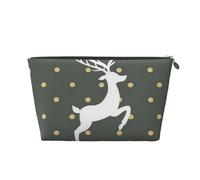 Navidad Libre De Oro Y Gris, Bolsa de artículos de tocador Bolsa de Maquillaje Bolsa de cosméticos Bolsa de artículos de tocador de Viaje portátil