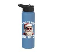 Navidad Lo Hago Por El Divertido Santa Stainless Steel Insulated Water Bottle