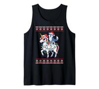 Navidad Lobo Unicornio Gafas De Sol Lobos Camiseta sin Mangas